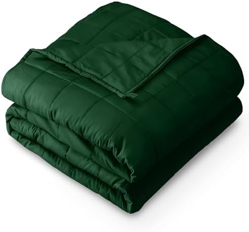Bare Home Cotton Weighted Blanket (Forest Green, 40"x60" 10lbs) by BareHome