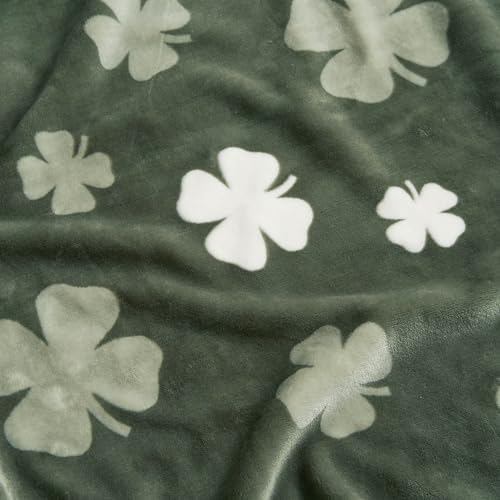 Lucky Brand 50" x 70" Plush Throw Blanket, Clover Toss Green Blanket for Sofa or Bed - Image 5