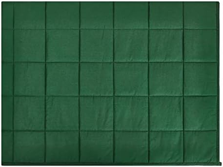 TONGDADA Kids Weighted Blanket | 40''x60'',10lbs | for Child Between 80-125 lbs | Premium Cotton Material with Glass Beads | Dark Green - Image 7