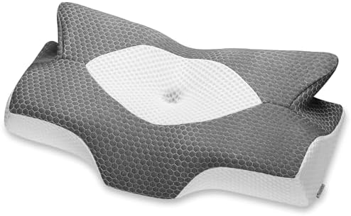 Elviros Memory Foam Cervical Pillow, Ergonomic Contour Pillow for Neck and Shoulder Pain Relief, Orthopedic Sleeping Bed Pillows for Side, Back and Stomach Sleepers by Elviros