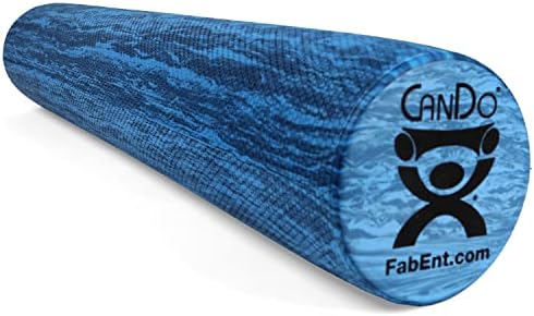 CanDo Blue Marble High Density EVA Foam Roller For Muscle Restoration, Massage Therapy, Sport Recovery, And Physical Therapy. 6" x 36", Round by CanDo