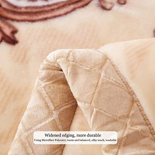 11 lbs Heavy Korean Mink Blanket King Size 86 x 95 inch Silky Soft and Warm, 2 Ply Raschel Bed Blanket for The Cold Night. - Image 3