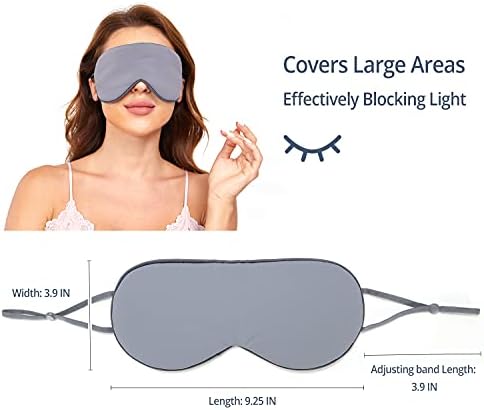 Sleeping Mask 2 Pack, Warm, Cool Double-Sided Use of Sleep Mask, Super Soft Blindfold with Adjustable Strap, Block Out Light, Comfort Sleep Eye Mask for Travel Meditation Nap - Image 3
