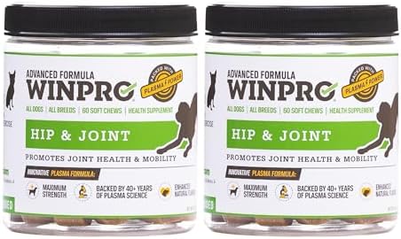 WINPRO Hip & Joint Supplement for Dogs Plasma Powered Soft Chews for Joint Health & Mobility Fast-Acting with Collagen & Natural Ingredients for Dogs of All Breeds – 120 Chews (2 Canisters) - Image 2