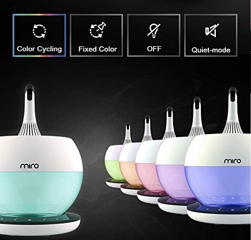 MIRO-NR08M Completely Washable Modular Sanitary Humidifier, Large room, Easy to Clean, Easy to Use, Luma Touch - Premium Cool-Mist Humidifier. Touch Control Colorful LEDs, Powerful humidification - Image 3