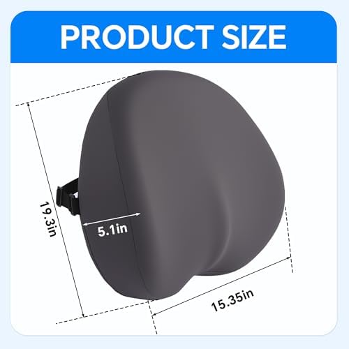 ROYALAY Ergonomic Recliner Lumbar Support Pillow for Elderly, Gel Memory Foam Back Support Cushion with Cooling Washable Cover, Lumbar Pillow for Lower Back Pain Relief Office Chair - Image 2