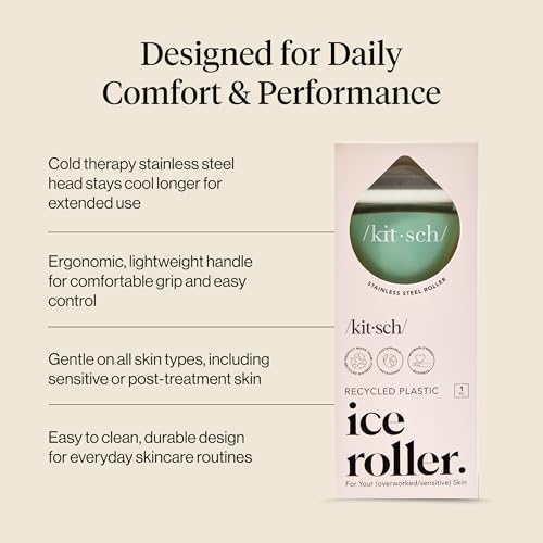 Kitsch Ice Roller for Face – Cooling Face Rollers for Women & Men - Mint - Image 3