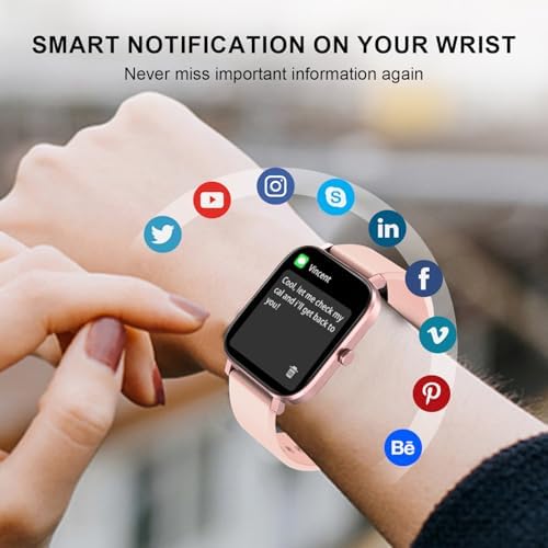 Choiknbo Smart Watch for Women Fitness Tracker Watch for Android/iOS Phones, Activity Trackers and Smartwatches with Heart Rate/Sleep Monitor, Step Counter, Waterproof Smart Watches - Image 4