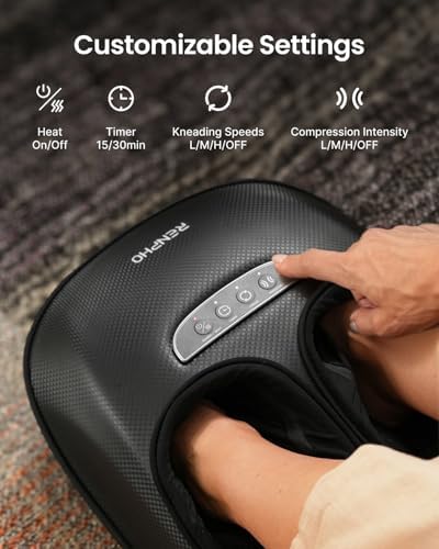 RENPHO Shiatsu Foot Massager with Heat, 3 Compression Levels, Deep Kneading - Image 2