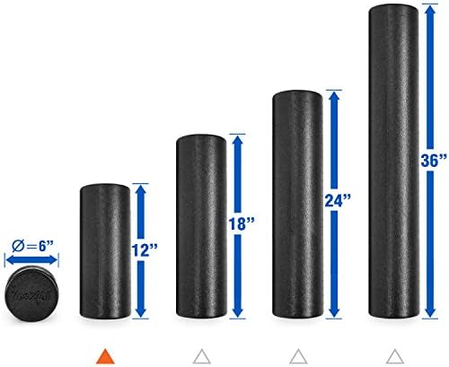 Yes4All EPP Exercise Foam Roller – Extra Firm High Density Foam Roller – Best for Flexibility and Rehab Exercises (12 inch, Black) - Image 3