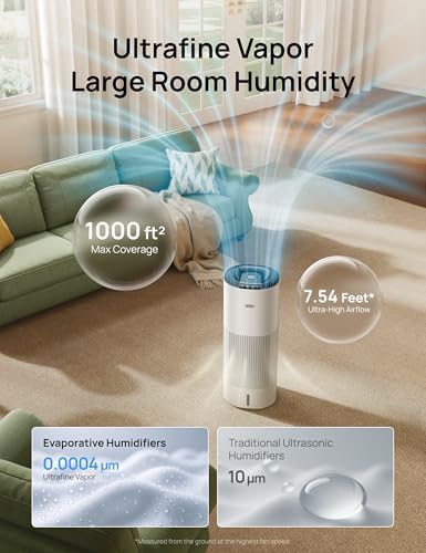 DREO Smart Evaporative Humidifier for Large Room up to 1000ft², 10L Tank - Image 3