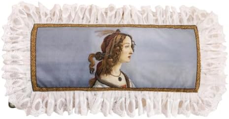 patdrea Designer French Velvet Throw Pillow Cover,12"x28"-Botticelli A by patdrea