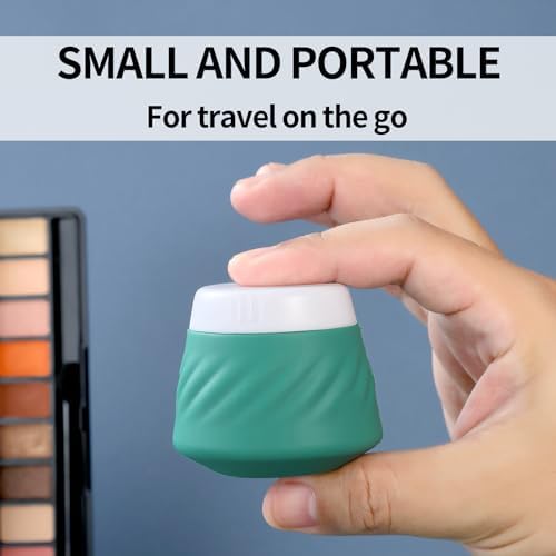 Gemice Silicone Cream Jars TSA Approved Travel Size Containers with Clear Bag, Leak-proof Travel Accessories with Lid for Cosmetic Face Body Hand Cream (4 Pack) - Image 2