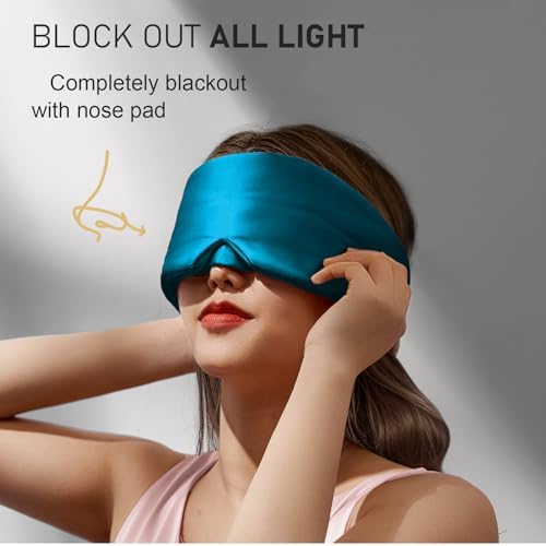 LitBear Silk Sleep Mask for Side Sleeper, Eye Mask Sleeping for Women Men - Image 3