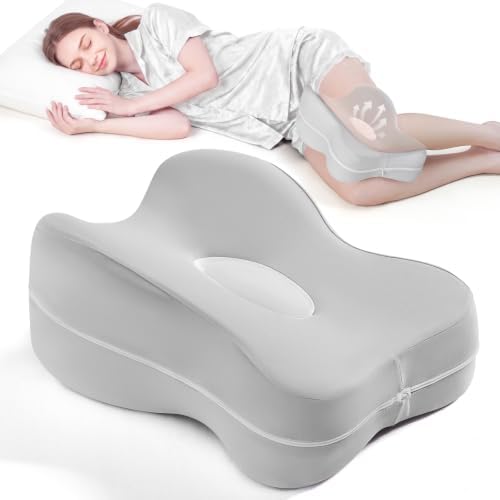 13" Extended-Length Knee Pillow for Side Sleepers with Full Thigh Support by HANQIMER