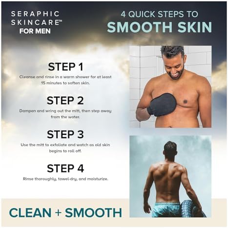Ultimate Exfoliating Mitt for Body Exfoliating Glove, Body Scrubber for Men - Image 4