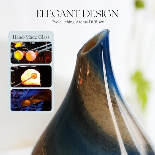 Porseme Essential Oil Diffuser 280ml Handmade Glass Diffuser 7H Runtime - Image 5