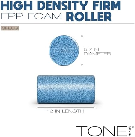 Tone Fitness High Density EPP Foam Exercise Foam Roller for Yoga, Pilates, Stretching, Massage, and Recovery | Multiple Sizes and Colors - Image 4