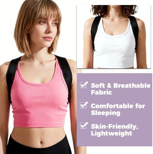 2PCS Posture Corrector Set,Nighttime Posture Brace Sleeping and Adjustable Back Straps For Posture,Unisex,Provides Soft and Comfortable Back Support,Effectively Relieves Pain - Image 4