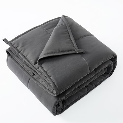 Weighted Blanket - 3 lbs Grey Heavy Blanket - Breathable Blanket(36 * 48 inches, 3 lbs) by HOSUKKO