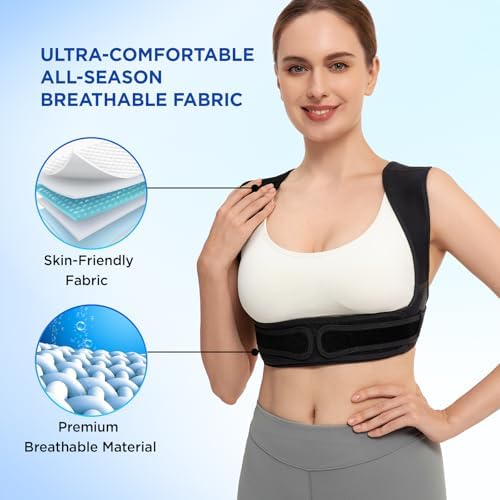 Vicorrect Posture Corrector for Women and Men, Adjustable Upper Back Brace for Clavicle Support and Providing Pain Relief from Neck, Shoulder, and Upper Back - Image 5