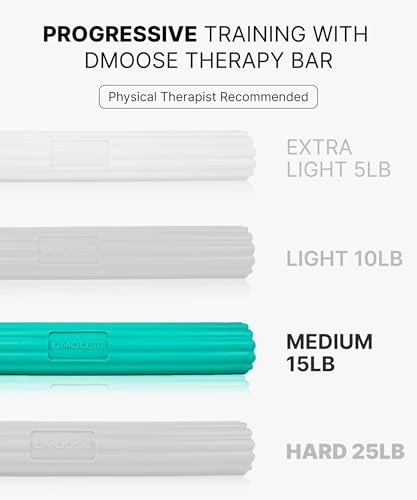 DMoose Fitness Flex Resistance Bar for Physical Therapy - Non-Slip Odorless Material, Exercise Bar for Tennis & Golfers Elbow Tendonitis Relief - Wrist and Forearm Strengthener & Grip Strength Trainer - Image 4