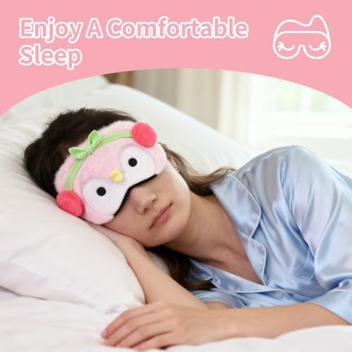 PERFECTSIGHT Sleep Eye Masks, Cute Sleep Eye Cover Lightweight Adjustable Eyeshade Mask Cover for Women Men Sleep Travel Nap, Penguin - Image 3