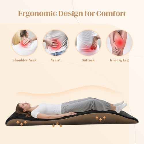 FAHKNS Lash Bed Topper, Ergonomic Lash Bed Foam Topper, High Density Foam Massage Table Pad, Curvy Esthetician, Washable Massage Table Padding Cushion for Beauty Salon, 70.8in×23.6in, Black - Image 4