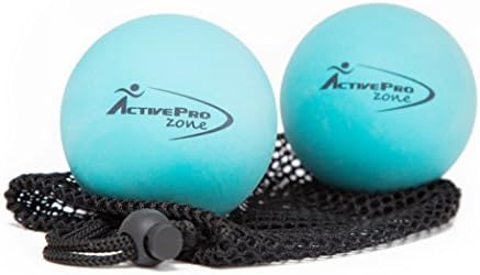 Therapy Massage Ball - Instant Muscle Pain Relief. Proven Effective for Myofascial Release, Deep Tissue Pressure, Yoga & Trigger Point Treatments. Set - 2 Extra Firm Balls W/Mesh Bag. by ActiveProZone