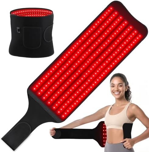 Red Light Therapy for Body, Infrared Red Lights Belt 660nm & 850nm Infra LEDs Light for Body Back Knee Hands Waist Relax, Birthday Christmas Gift for Women Men Mom Father Lover 21.45 * 11 Inch by fyovuv