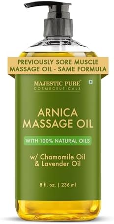 Majestic Pure Arnica Sore Muscle Massage Oil for Massage Therapy - 8 Fl Oz by BeautyandPersonalCare