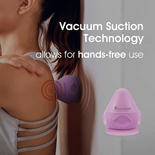 Solacium Mountable Massage Therapy Tool - Multi-Surface Suction Cup Wall Massage Tool for Sore Muscles, Myofascial Release, Stress Relief, Trigger Point and Deep Tissue Massage (Purple) - Image 3