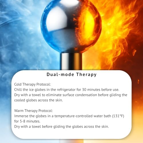 Ice Roller for Face Ice Globes Eye Massager Facial Roller Tools Stainless Steel Cryo Globes Long-Lasting Cold Therapy for Eyes, Hot Flashes, Body Skin Care for Puffiness, Wrinkles - Image 4