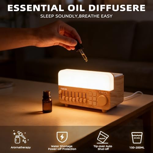 TMEHM 4-in-1 Flame Essential Oil Diffuser with White Noise Machine - Image 6