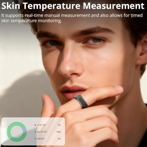 COLMI R10 Smart Ring, Sleep Health & Skin Temperature & 5ATM(Black, 8) - Image 4