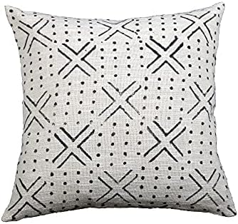 Trade Star Luxurious Square Cushion Cover Indian Decorative Sofa Pillow Case Modern Farmhouse Couch Cushion Cases for Bed Sofa Living Area (Ivory (Nova), 18 X 18 Inch) by TradeStar