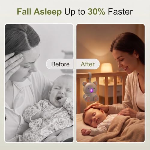 Baby Sleep Sound Machine & Bluetooth Speaker | Portable White Noise Sound Machine with 3 Timers for Nursery, Travel | Non-Looping Soothing Sounds Sleeping Music for Infants, Toddlers & Kids - Image 4