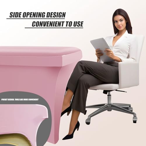 Pink Lash Bed Cover PU Leather Massage Table Cover Waterproof&Wipeable Protective Cover for Eyelash Extension Bed/Salon Massage Bed/Spa Bed, Odorless and High Elasticity Vegan Lash Bed Topper(6FT) - Image 5