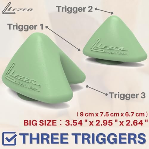 LEZER Large Trigger Massage Point, Manual Massage Ball, Muscle Knot Release Tool, Deep Tissue Relief, Hip Flexor Iliacus Back Psoas Hand Foot Myofascial Physical Therapy, 3.5 inｘ3 in, Green - Image 2