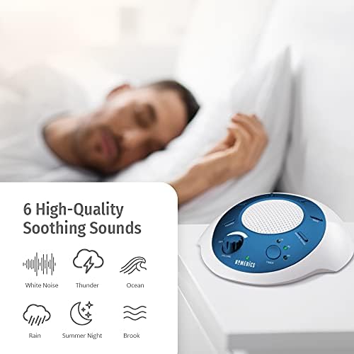 Homedics SoundSleep White Noise Sound Machine,Blue,Small Travel Sound Machine with 6 Relaxing Nature Sounds,Portable-Sound Therapy for Home,Office,Nursery,Auto-Off Timer,by Homedics,(Pack of 3) - Image 2