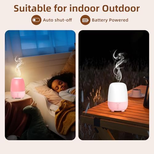 SEEDSEEL Cordless Essential Oil Diffuser 150ML, Rechargeable Battery, 7H Runtime, 7 LED Lights, Mini Portable Aromatherapy Diffuser for Home, Office, Bathroom, Travel - Image 5