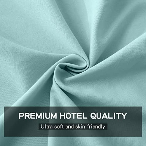 FreshCulture Twin Flat Sheet - Hotel Quality Twin Flat Sheet Only - Brushed Microfiber Top Sheet - Ultra Soft & Breathable - Wrinkle-Free - Easy Care - Single Flat Sheet (Twin, Spa Blue) - Image 3