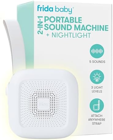 Frida Baby 2-in-1 Portable Sound Machine for Baby + Nightlight, White Noise by Frida