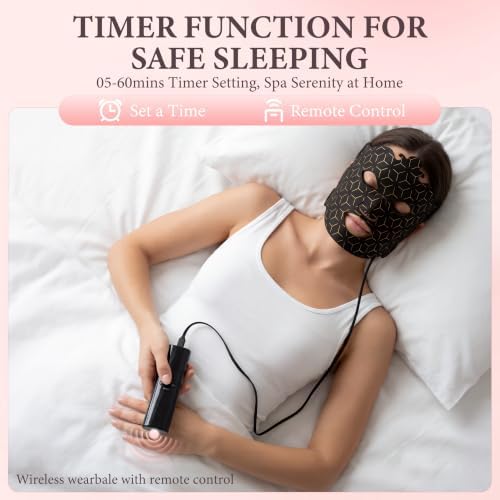 Red Light Therapy for Face, Cordless LED Face Mask with 7 Light Modes, 5-level Brightness Adjustment& 30mins Timer, Rechargeable for Glowing Skin at Home - Image 2