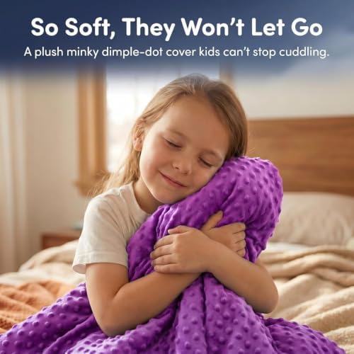 hazli Super-Soft Weighted Blanket 5 Pounds - Easy to Clean, Washable Minky Cover - 36x48 Inches 5lbs Heavy Blanket for School-Age Children Ages 5+ - Image 5