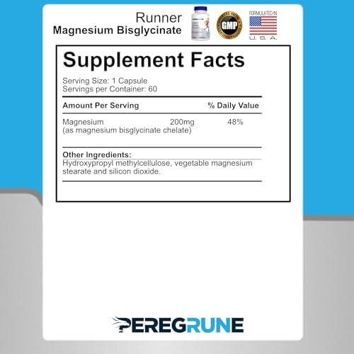 Magnesium Supplement for Runners | High Absorption Magnesium bisglycinate (200 mg) to Support Muscle Recovery, Soreness Post-Workout, Mood, and Sleep | 60 Capsules - Image 4