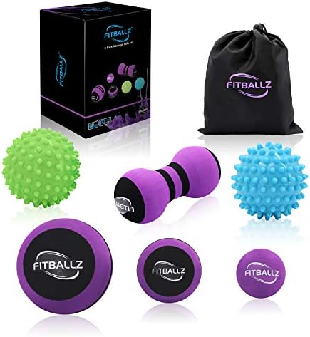 Myofascial Trigger Point Release & Deep Tissue Therapy Kit 6 Pack – Foam, Spiky & Peanut Balls in 3 Sizes by Unknown