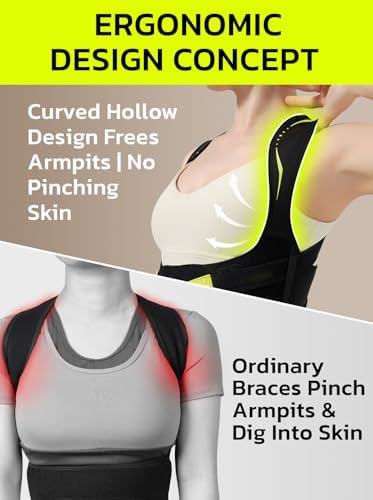 AOFIT Posture Corrector for Women for Rounded Shoulders Hunchback Black M - Image 3