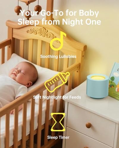 Sleep Sound Machine: Red Light Therapy White Noise Sound Machine with 38 Soothing Sounds & Calming Womb Soother, Memory Function, Dimmable Nursery Night Light with Timer for Baby Adult Gift (Slate) - Image 2