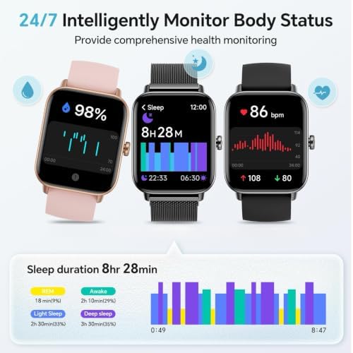 Smart Watch for Women Men (Android/iPhones), Health & Fitness Tracker Watch - Image 2